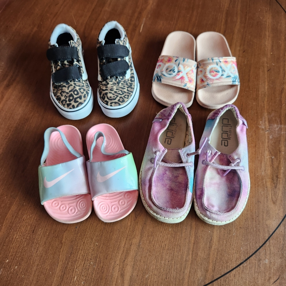 Colorful Kids Shoe Collection Vans, Roxy, Hey Dude, Nike All Great Shape